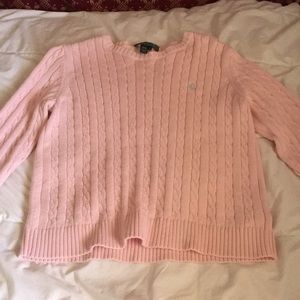 ralph lauren pink sweater